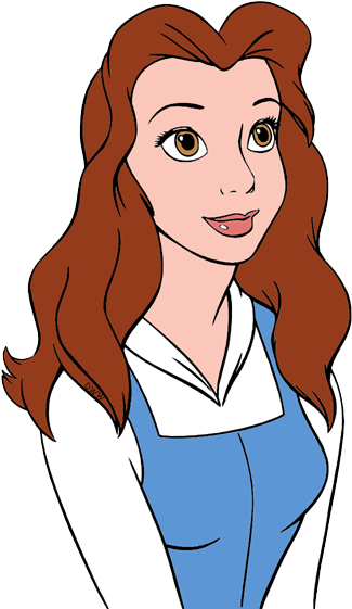 Belle Wearing Hair Down - Beauty And The Beast Belle Hair Down (350x567), Png Download