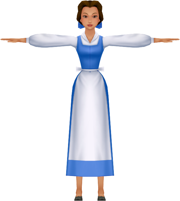 Download Zip Archive - Kingdom Hearts Belle Model (750x650), Png Download