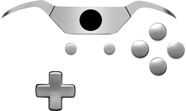 Xbox One Controllers - Scuf Anodized Silver Kit (636x382), Png Download