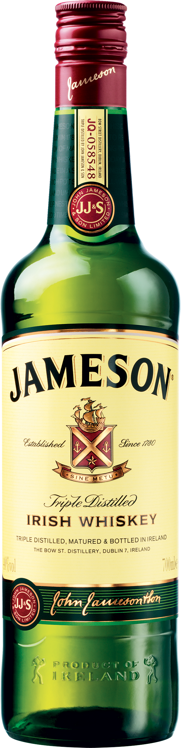 Packshot Jameson - Jameson Irish Whiskey (633x2560), Png Download