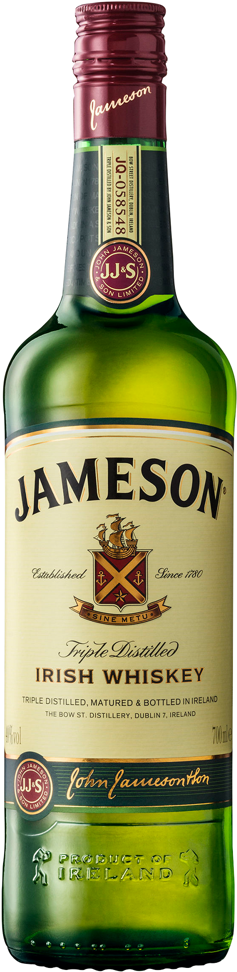 Jameson Irish Whiskey 700ml Bottle - Jameson Irish Whiskey (1000ml) (1600x2000), Png Download