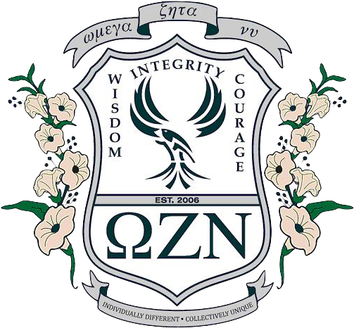 Omega Zeta Nu Logo - Logo (527x477), Png Download