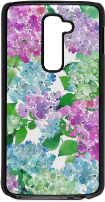Watercolor Hydrangea Hard Case For Lg G2 - Interestprint Designed Laptop Shoulder Bag Watercolor (500x500), Png Download