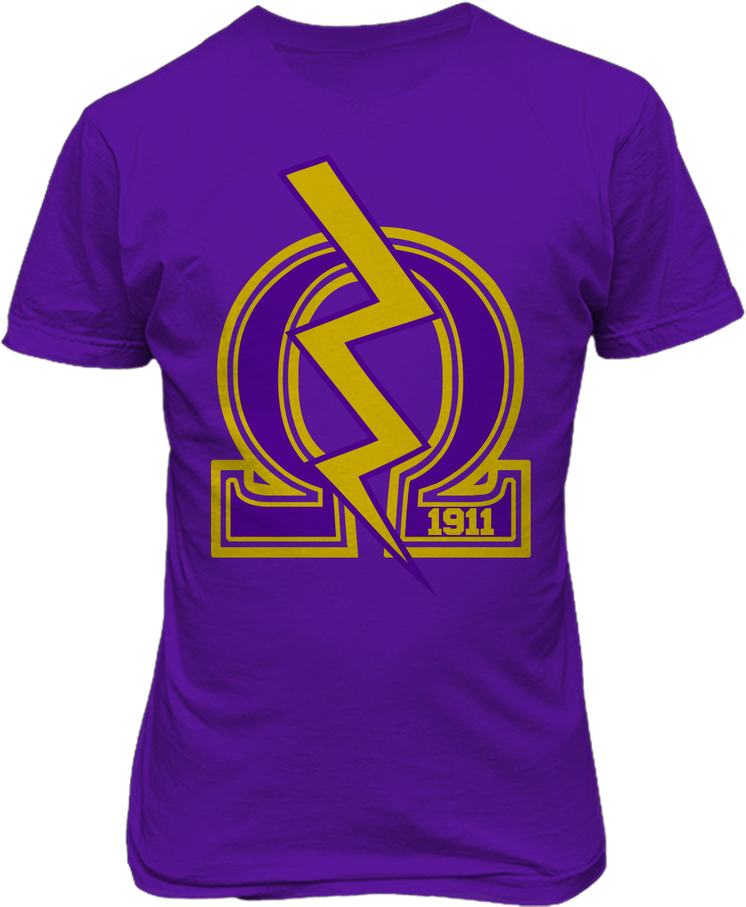 Omega Psi Phi Bolt T-shirt - T-shirt (1200x1500), Png Download