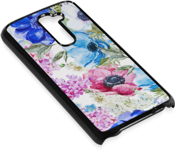 Watercolor Floral Pattern Hard Case For Lg G2 - Blaues Lila Watercolor-blumenmitternachtsmuster Teller (500x500), Png Download