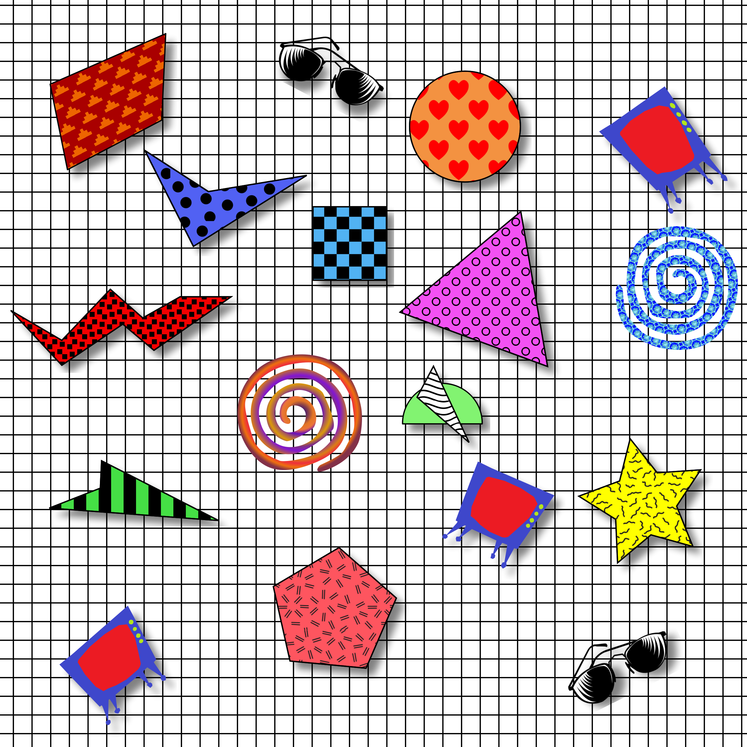 This Free Icons Png Design Of 1980's Pattern (2400x2400), Png Download