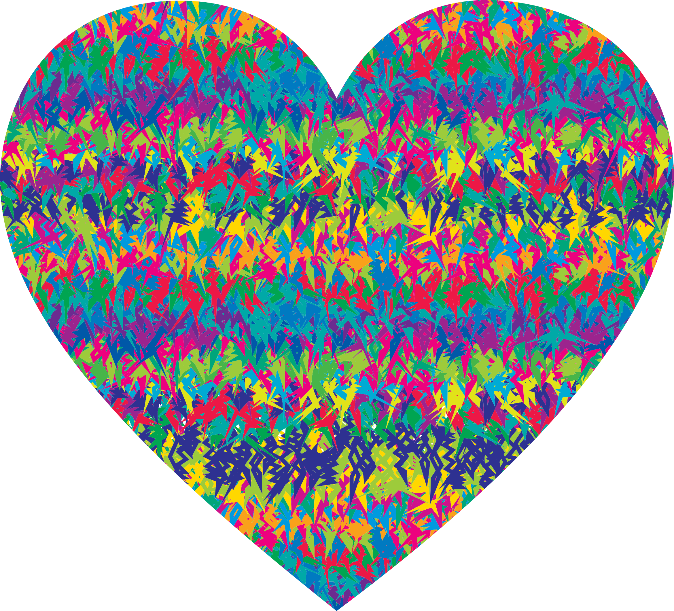 This Free Icons Png Design Of Prismatic 80s Heart (2340x2122), Png Download