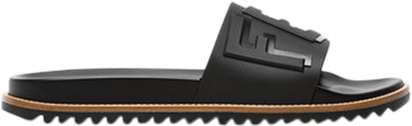 Fendi Logo Strap Slides - Sandal (850x261), Png Download