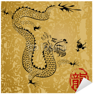 Ancient Chinese Dragon, Vector Illustration Layered - Dragon Texture Background (400x400), Png Download