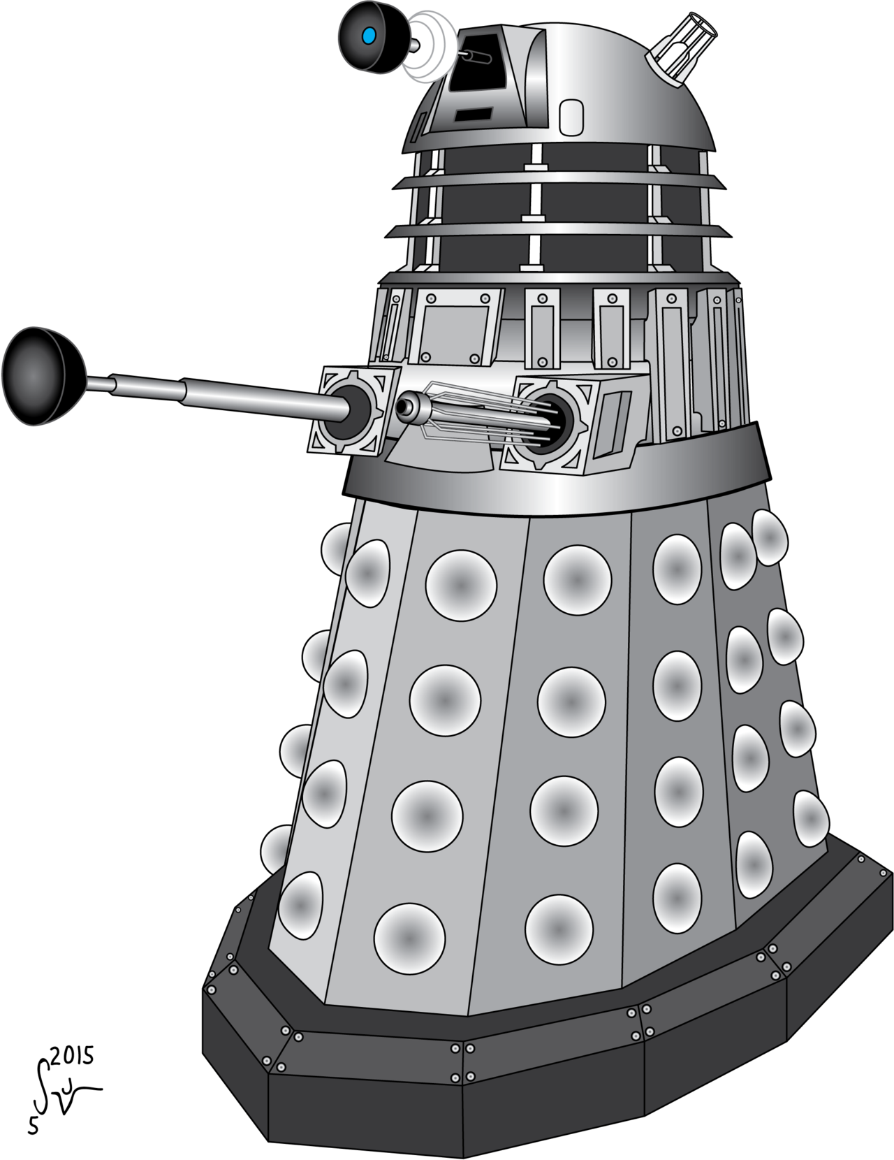 Doctor Who Clipart Dalek - Dr Who Dalek Png (1280x1660), Png Download