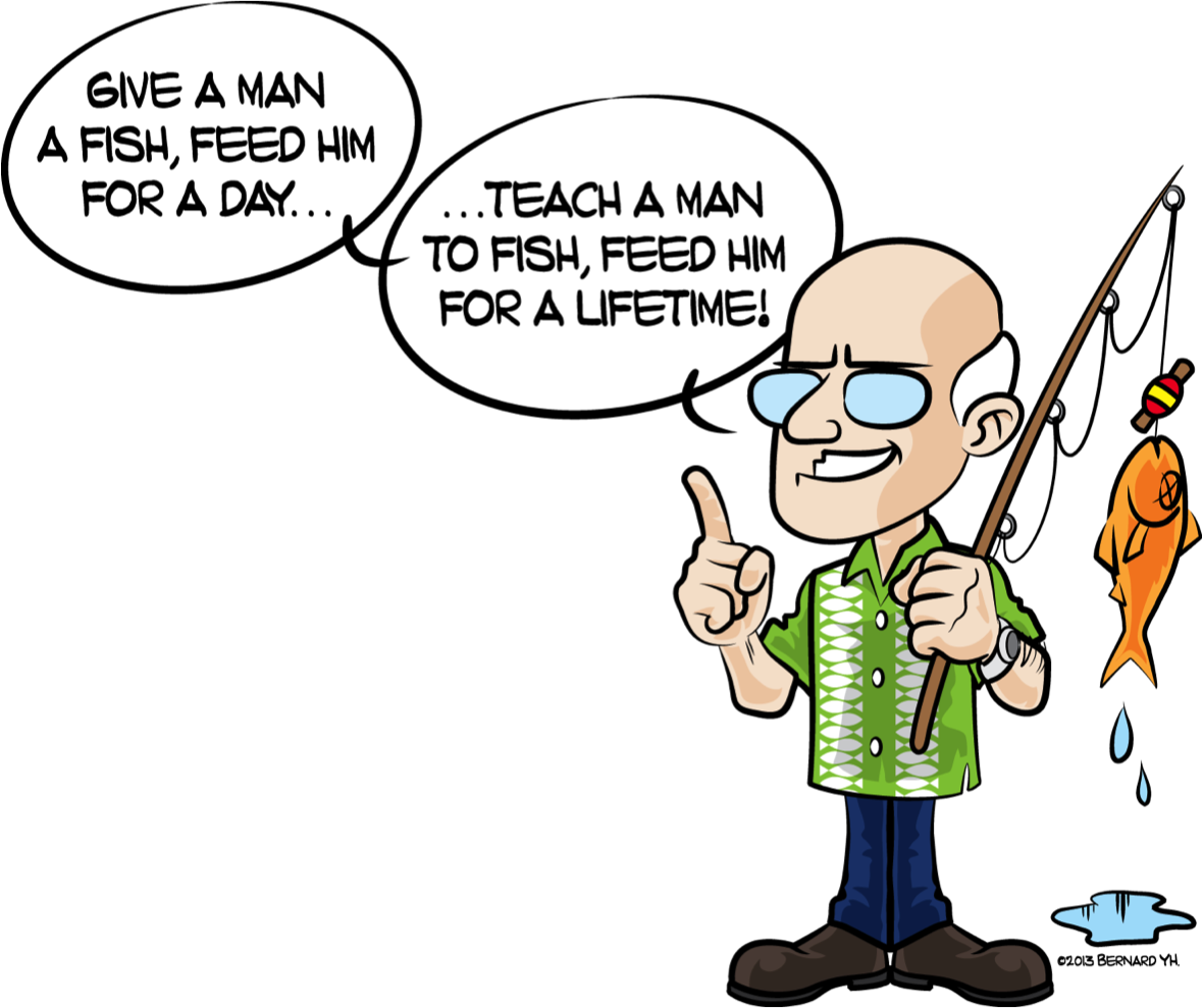 Give A Man A Fish, Feed Him For A Day Teach A - Team A Man To Fish (1180x989), Png Download