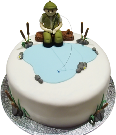 Birthday Cake For Man - Fishing Cakes For Men (500x500), Png Download
