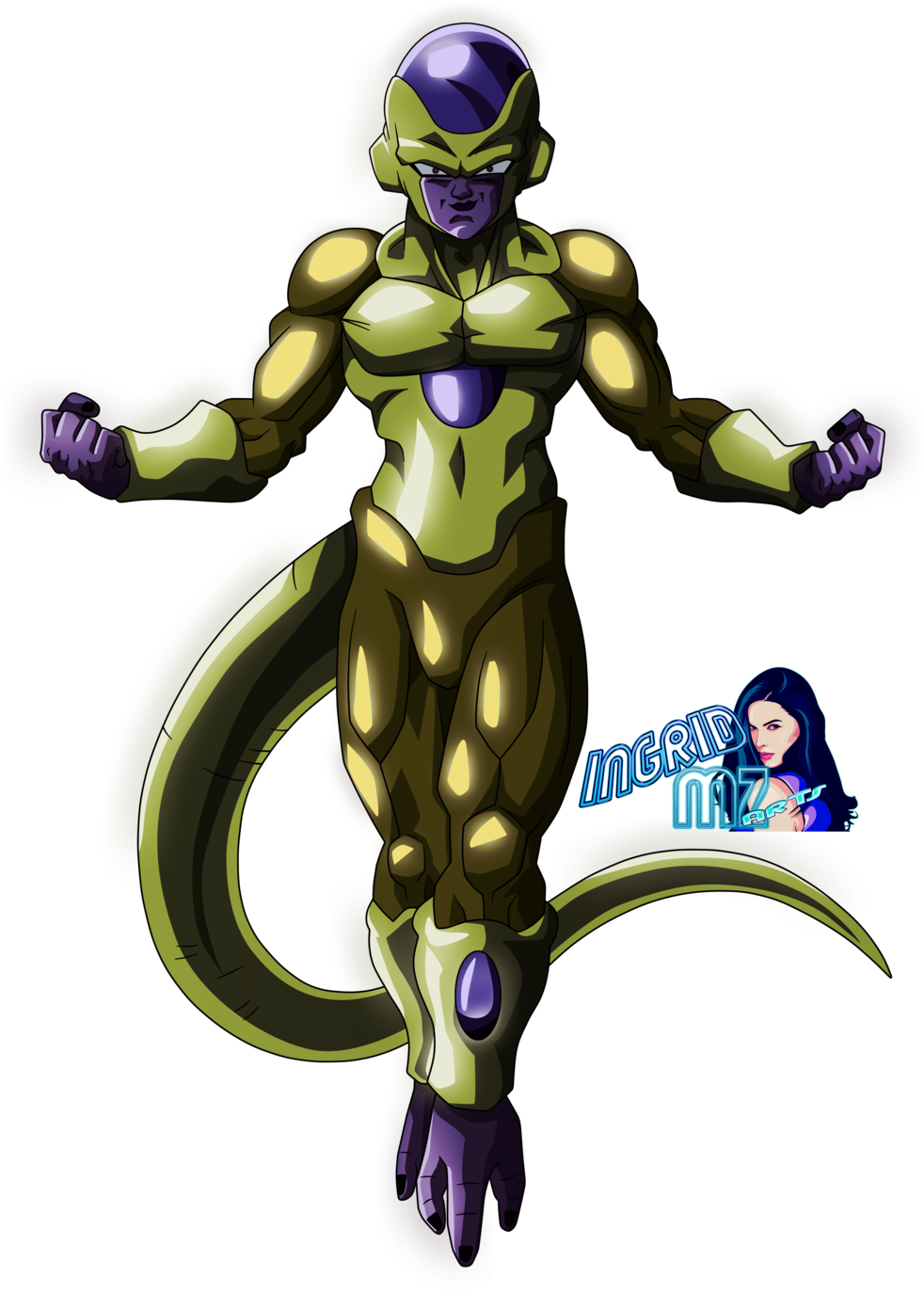 Golden Frieza By Ingridmz - Frieza (1024x1495), Png Download