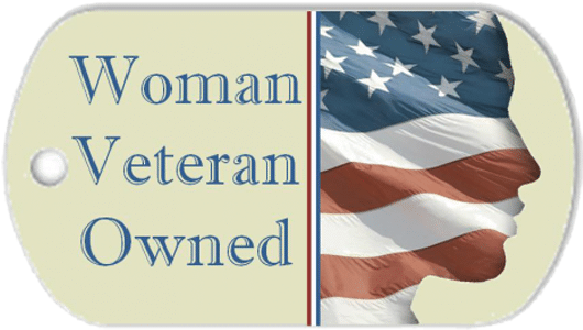 Woman Veteran Owned Business Logo (600x300), Png Download