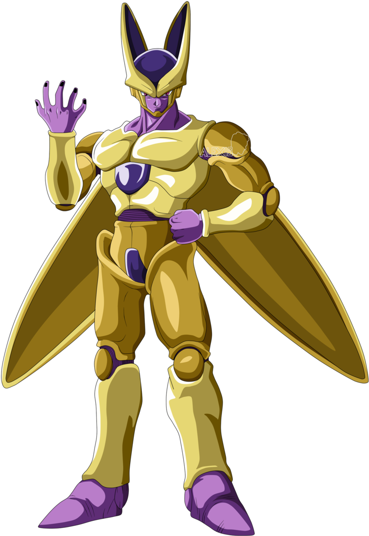 Since Frieza Gained Such A Boost Simply From Training, - Dragon Ball Z Golden Cell (973x1024), Png Download