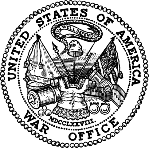 Seal Of The United States Department Of War - Department Of War Logo (485x480), Png Download