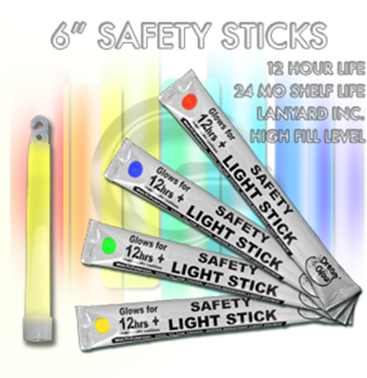 Wrapped 6" Safety Glow Stick - Safety Glow Sticks - Green (550x550), Png Download