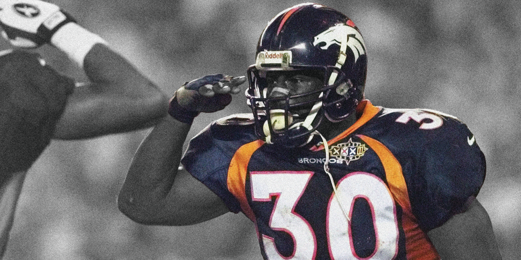 Davis Tbt V=1512033635 - Terrell Davis Mile High Salute Gif (1800x900), Png Download
