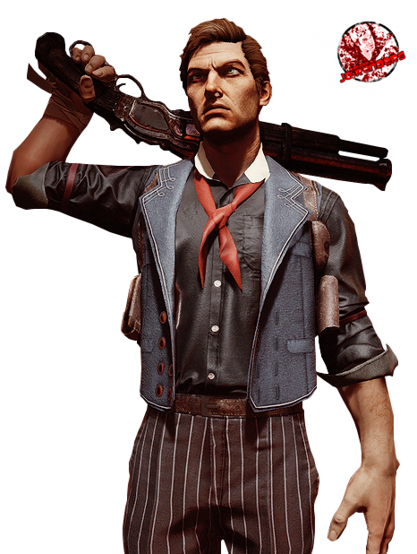 Bioshock Transparent Booker Dewitt (466x618), Png Download