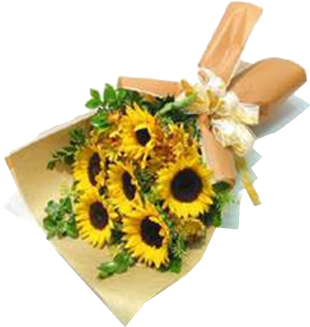 Ramo 12 Girasoles - Sunflower Bouquet For Graduation (700x700), Png Download