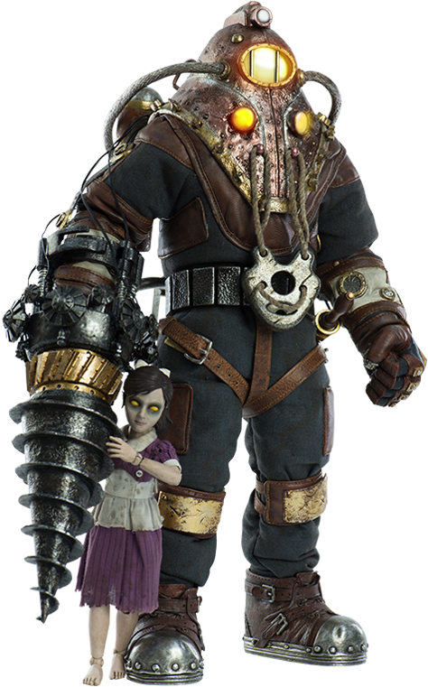 13" Bioshock Sixth Scale Figure Subject Delta And Little - Subject Delta (480x762), Png Download