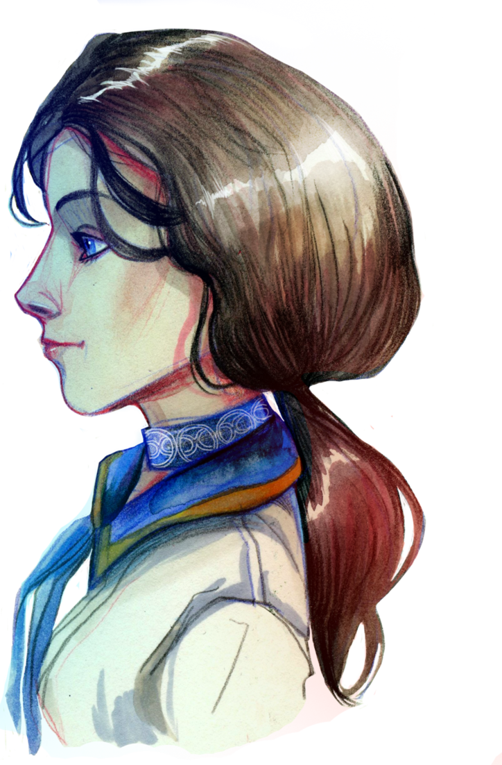 Graphic Transparent Library Elizabeth Bioshock Pinterest - Elizabeth Bioshock Icon Drawing (724x1102), Png Download