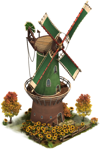 Molino De Cosecha De Girasoles/fábrica Otoñal Con Girasoles - Foe Mill Of Fall (400x613), Png Download