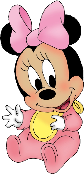 Disney Baby Minnie Mouse Cartoon Png Clip Art Images - Drawings Of Minnie Mouse Baby (600x600), Png Download