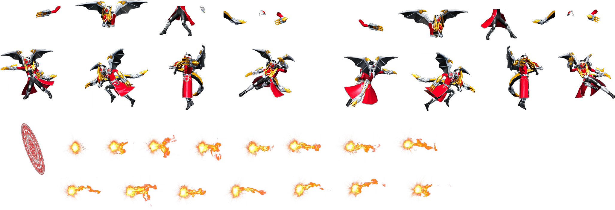 Click For Full Sized Image Kamen Rider Wizard All Dragon - Kamen Rider Sprite (2184x788), Png Download