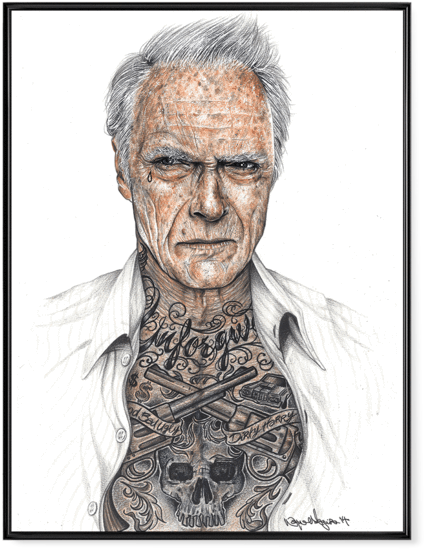 Inked Eastwood - Poster - Inked - Eastwood - Unisex Tank / Sublimation / Xs (600x600), Png Download