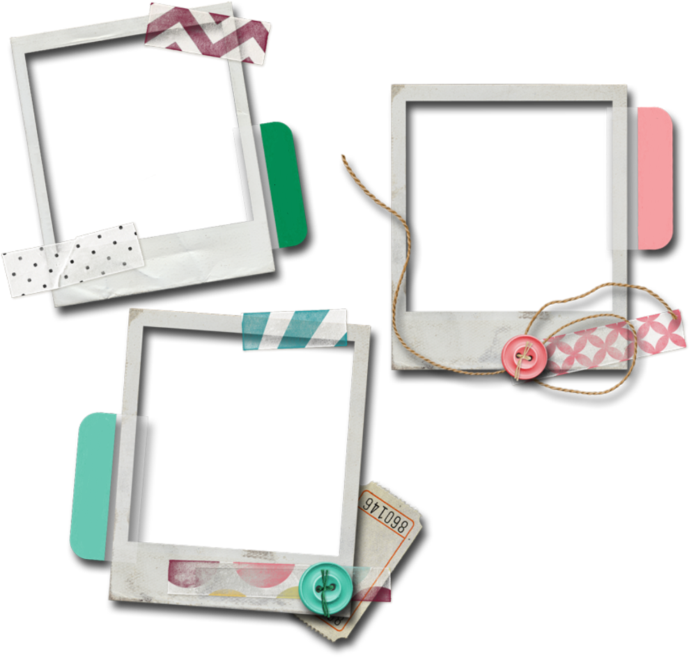 Here Are The Frames Seperated Out Individually - Polaroid Frame Png (900x872), Png Download