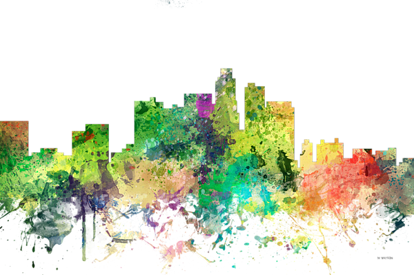 Click And Drag To Re-position The Image, If Desired - Trademark Fine Art Mw0526-c1624gg Los Angeles California (600x399), Png Download