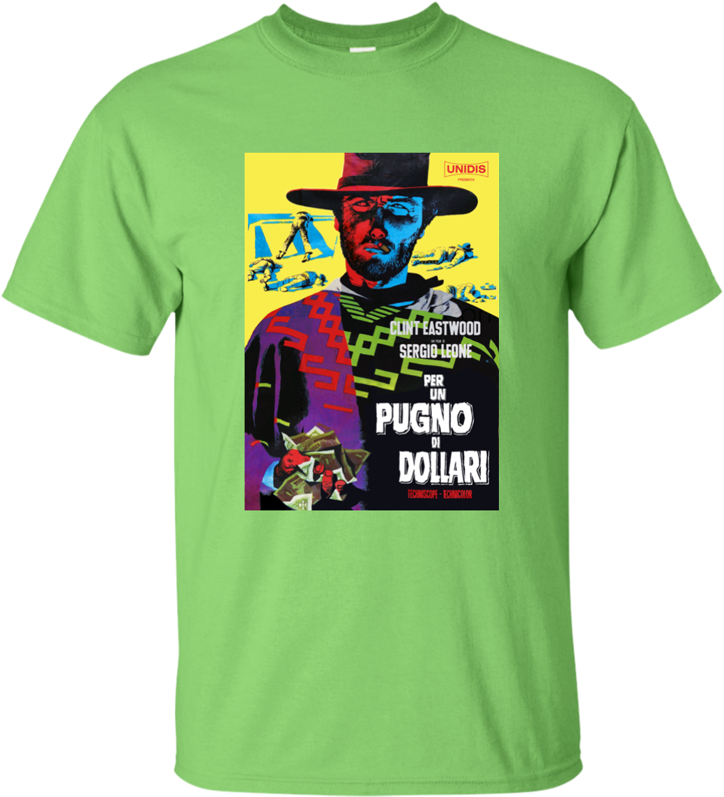 Fistful Of Dollars Spaghetti Western Clint Eastwood - Fistful Of Dollars 1968 Vintage Movie Poster Reprint (1155x1155), Png Download