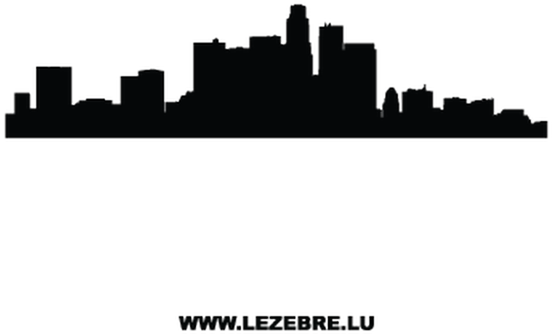 Los Angeles Skyline Silhouette Png Vector Black And - Los Angeles Skyline Png (800x800), Png Download