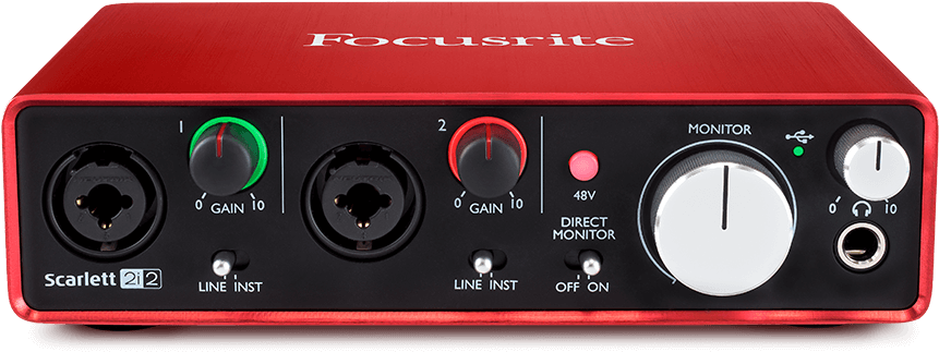 Scarlett 2i2 Hero - Focusrite Scarlett 2i2 2nd Gen (860x330), Png Download