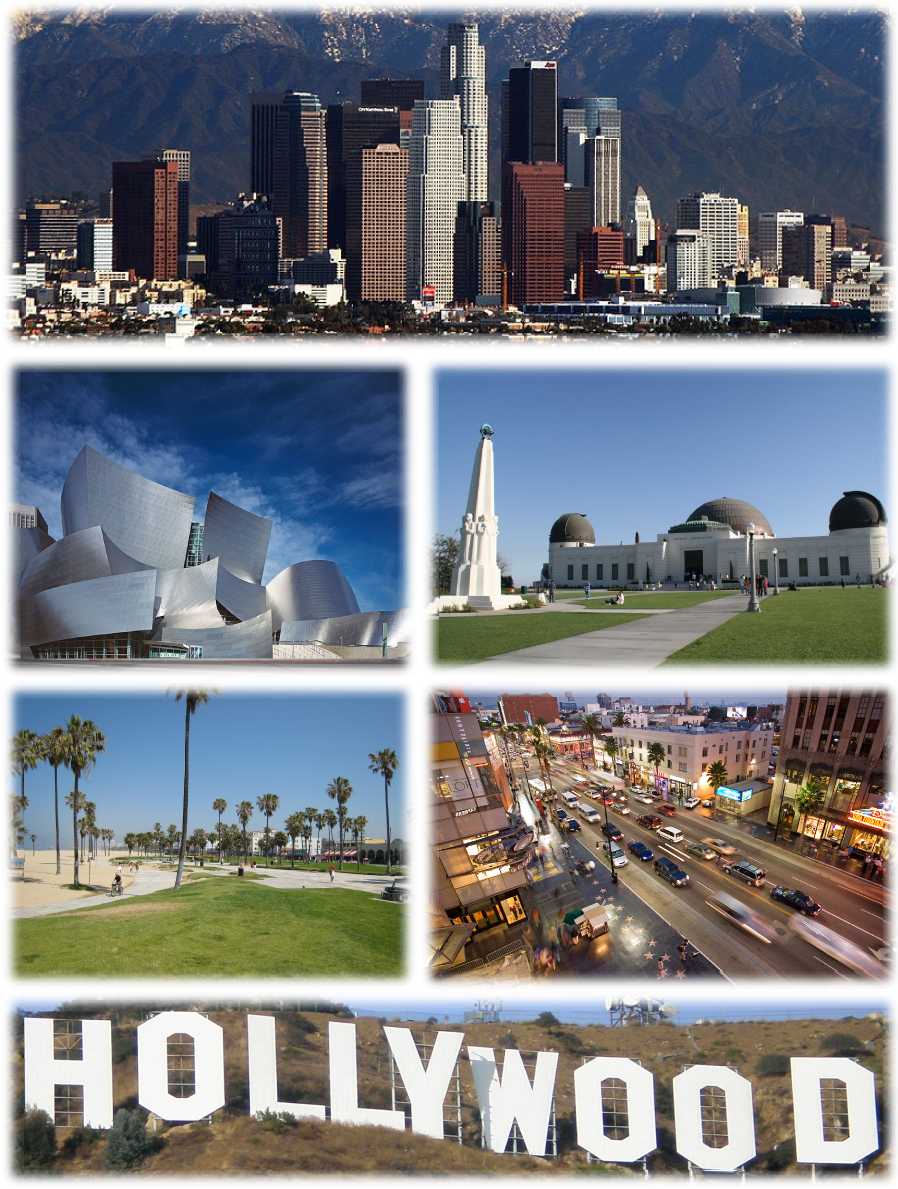 Te-collage Los Angeles - Hollywood Sign (898x1189), Png Download