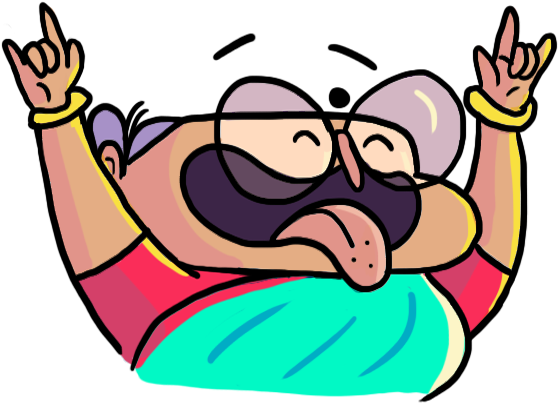 Badass Nani By Illustrator Sandhya Prabhat - Snapchat Transparent Filter Stickers (600x600), Png Download