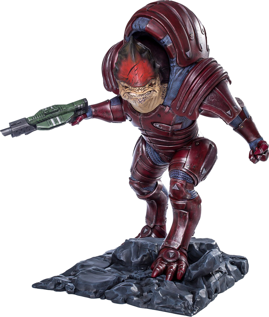 Gaming Heads Mass Effect Wrex - Mass Effect 1/4 Scale Statue (867x1024), Png Download