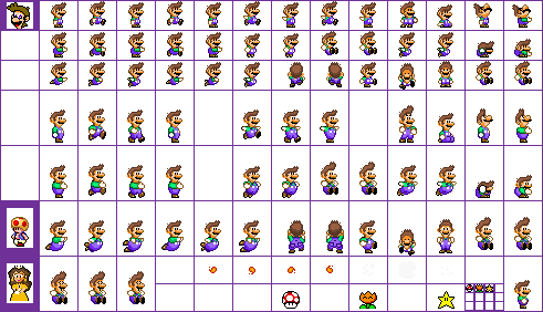 [ Img] - Mario Sprite Without Hat (491x282), Png Download