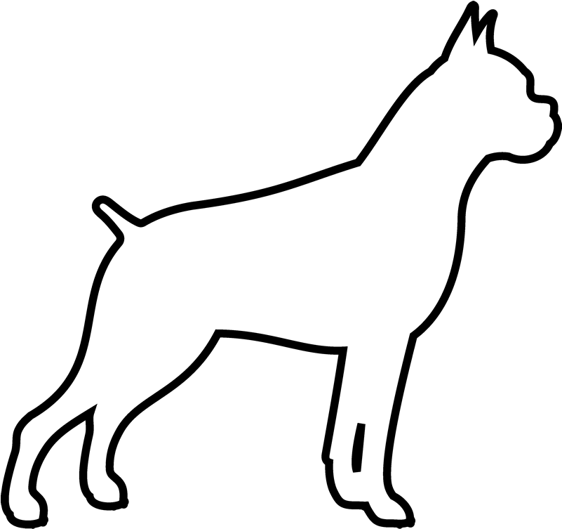 Boxer Rubber Stamp - Dog (800x800), Png Download