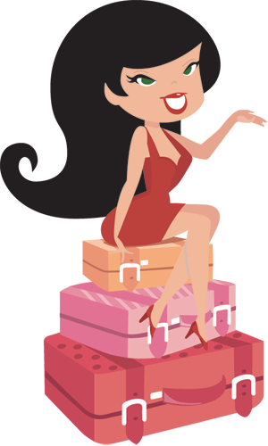 Welcome To The Traveling Diva's Travel Club, Our Club - Cartoon Girl On Laptop (300x500), Png Download