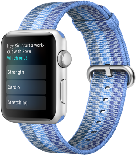 New Apple Watch Update Lets Siri Control Your Workout - Apple Watch Band Tahoe Blue (728x546), Png Download