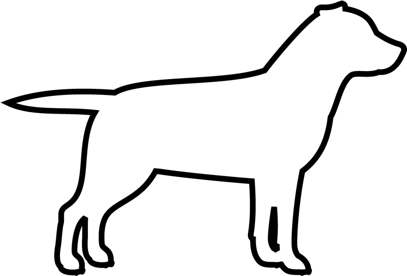 Labrador Retriever Rubber Stamp - Rubber Stamp Dog Outline (800x800), Png Download