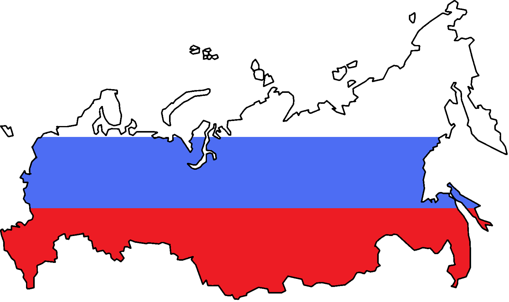 Outline Of Russia - Russia Png (1626x966), Png Download