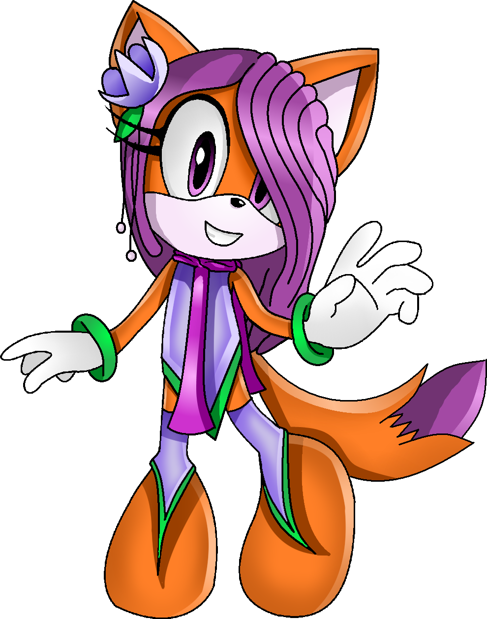 Spicy - Sonic Fox Characters (990x1258), Png Download