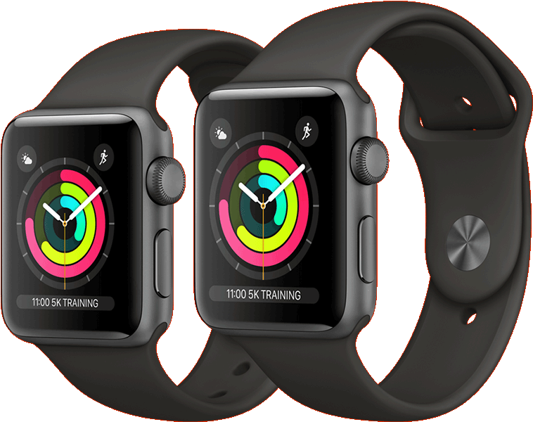 Sell My Apple Watch - Apple Watch Series 3 Gps 42mm Space Gray Aluminum Case (780x630), Png Download