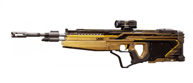Aurum Dmr Skin - Halo 5 Master Control Skin (640x276), Png Download