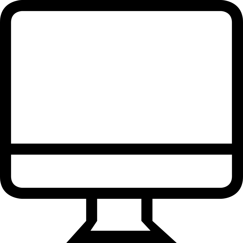 Computer Monitor Outline - Computer Outline Icon (980x980), Png Download
