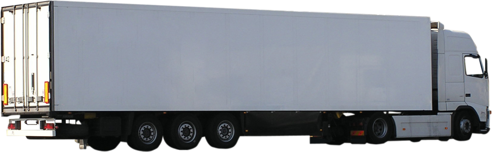 Share This Image - Semi Truck Side View (1000x309), Png Download