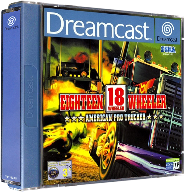 18 Wheeler - Sega Of America - Sega Dreamcast - 18 Wheeler - American (615x638), Png Download